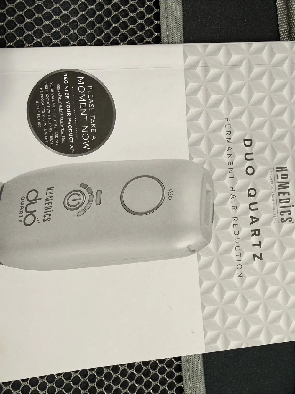 HoMedics Duo Quartz Permanent Hair Reduction Device - White with Pink Accents